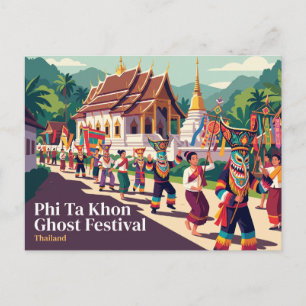 Phi Ta Khon Geestenfestival, Dan Sai Thailand Briefkaart