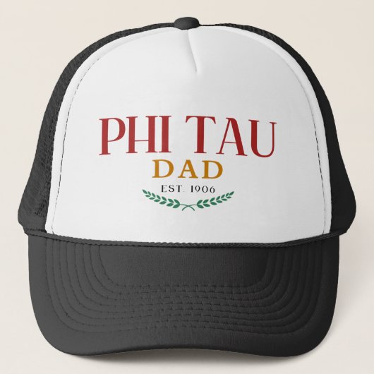 Phi Tau Dad Trucker Hat – EST. 1906 Trucker Pet (Voorkant)