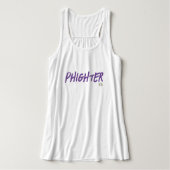 Phighter- en bloemenlongen tanktop (Design voorkant)