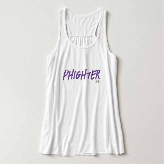 Phighter- en bloemenlongen tanktop (Design voorkant)
