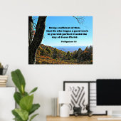Phil. 1:6 Ik heb er vertrouwen in dat hij.. Poster (Thuiskantoor)
