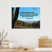 Phil. 1:6 Ik heb er vertrouwen in dat hij.. Poster (Keuken)