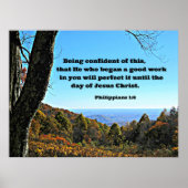 Phil. 1:6 Ik heb er vertrouwen in dat hij.. Poster (Voorkant)