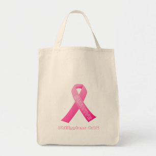 Phil 4:13 Bewustzijn van kanker Tote Bag