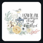 Phil 4:13 I Can Do All Things Christmas Sticker<br><div class="desc">Phil 4:13 I Can Do All Things Christ Who Strengthens Me Christmas Winter Sticker</div>