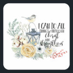 Phil 4:13 I Can Do All Things Christmas Sticker<br><div class="desc">Phil 4:13 I Can Do All Things Christ Who Strengthens Me Christmas Winter Sticker</div>