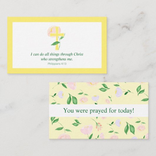 Phil. 4:13 I can do all things Scripture Card Visitekaartje (Voorkant / Achterkant)