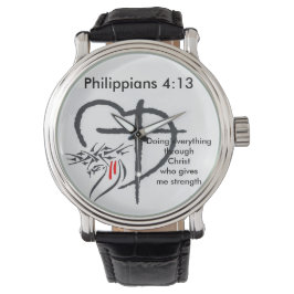 Phil 4:13 Mannen Horloge
