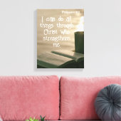 Phil 4: 13 | Motivatie Bijbel Quotes Verse Canvas Afdruk (Insitu (Woonkamer))