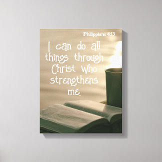 Phil 4: 13 | Motivatie Bijbel Quotes Verse Canvas Afdruk