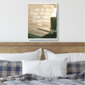 Phil 4: 13 | Motivatie Bijbel Quotes Verse Canvas Afdruk (Insitu (Slaapkamer))