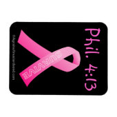 Phil 4:13 Survive Pink Ribbon Magneet (Horizontaal)
