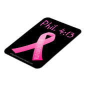 Phil 4:13 Survive Pink Ribbon Magneet (Linkerzijde)