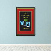 Phil 4:19 God is Mijn Draadloze Leverancier Canvas Afdruk (Insitu (Houten vloer))