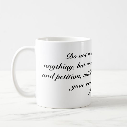 Phil 4:6 koffiemok (Links)