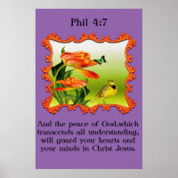 Phil 4:7 Gele en zwarte kanarie spotvogel