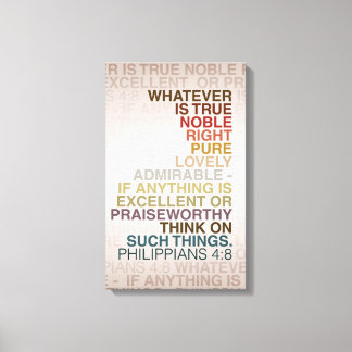 Phil 4:8 Gewatteerd Canvas 16x24