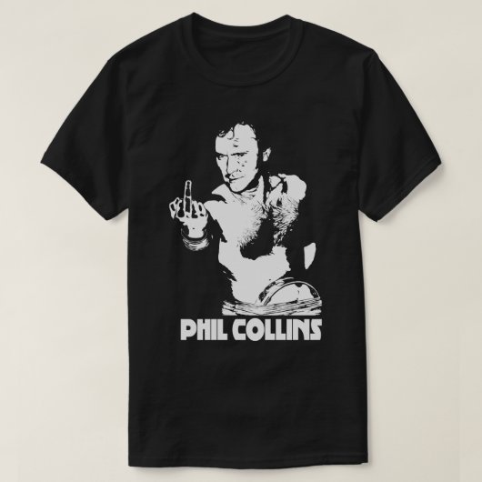 Phil collin witte tekst t-shirt (Design voorkant)
