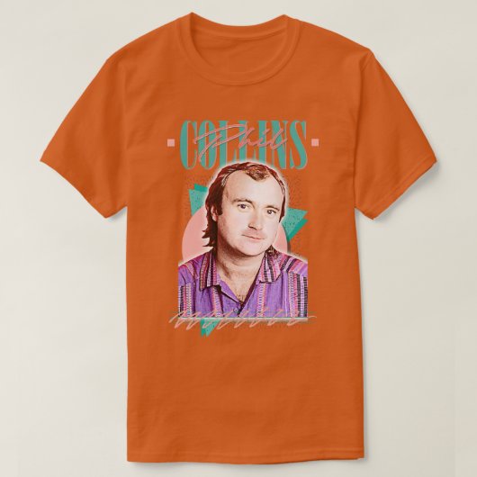 Phil Collins Retro 80s Aesthetic Fan Design Tas T-shirt (Design voorkant)