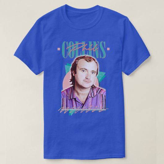 Phil Collins Retro 80s esthetisch ventilator ontwe T-shirt (Design voorkant)