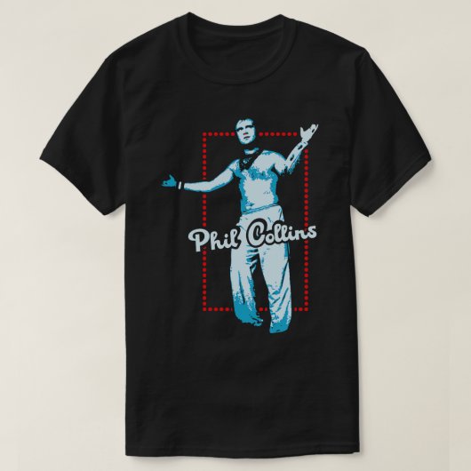 Phil Collins Retro jaren 80 Fan Art T-shirt (Design voorkant)