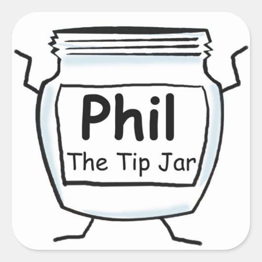 Phil de tip pot - tip pot sticker (Voorkant)