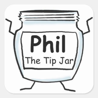 Phil de tip pot - tip pot sticker