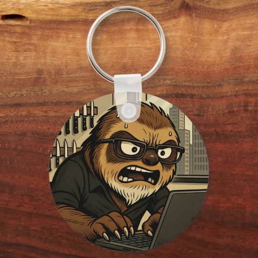 Phil Elmore Agitated Sloth Keychain (Voorkant)