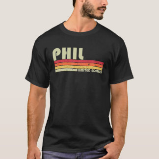 PHIL Gift Name Personalized Funny Retro  Bi T-shirt