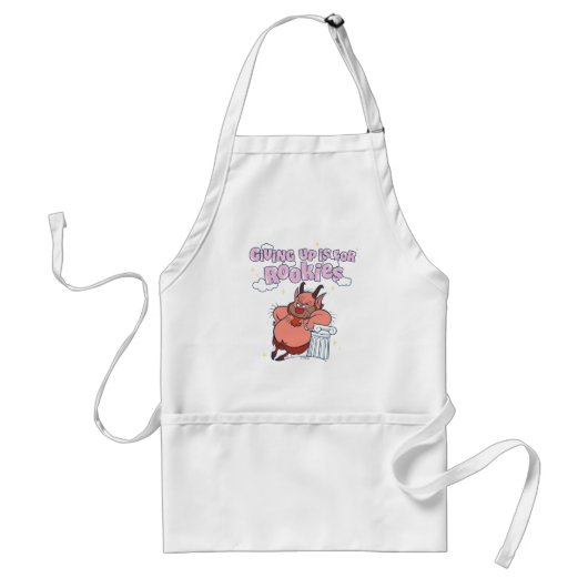 Phil - Giving Up is for Rookies Adult Apron Standaard Schort (Voorkant)