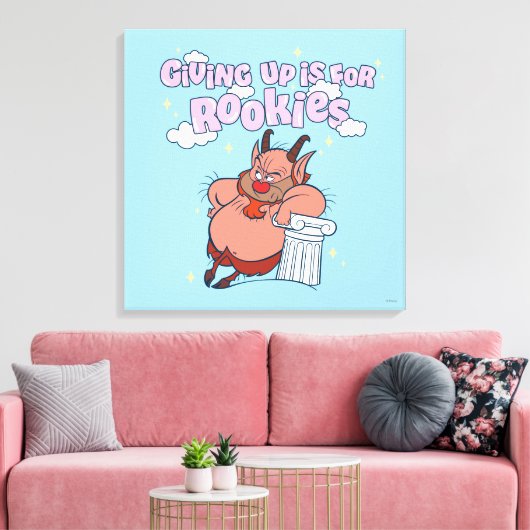 Phil - Giving Up is for Rookies Canvas Print (Insitu (Woonkamer))