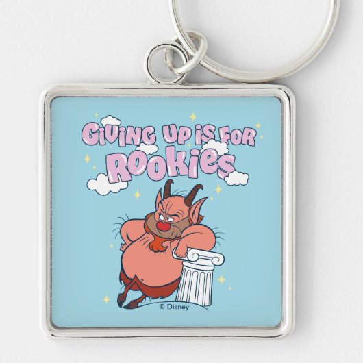 Phil - Giving Up is for Rookies Keychain (Voorkant)