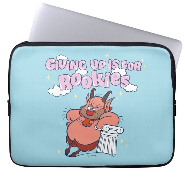 Phil - Giving Up is for Rookies Laptop Sleeve (Voorkant)