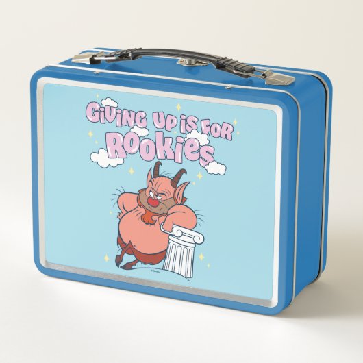 Phil - Giving Up is for Rookies Metal Lunch Box (Achterkant)