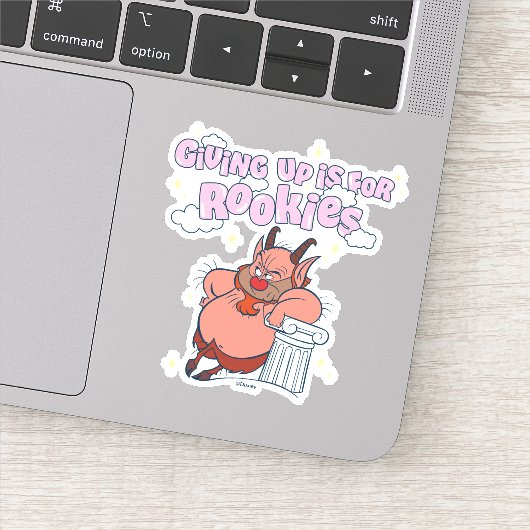 Phil - Giving Up is for Rookies Sticker (Detail)