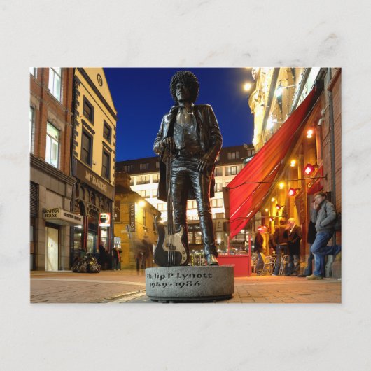 Phil Lynott Sculpture/ Dublin Briefkaart (Voorkant)