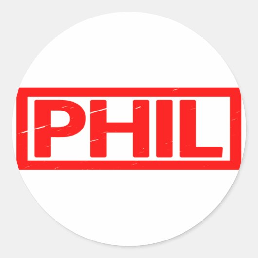 Phil Stamp Ronde Sticker (Voorkant)