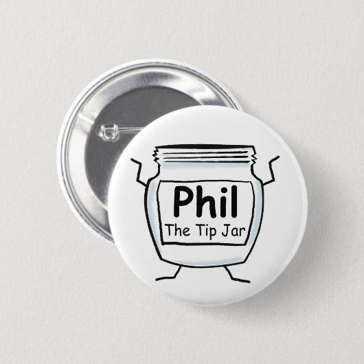 Phil The Tip Jar Button (Voorkant /achterkant)