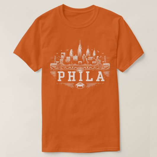 Phila Skyline T-shirt (Design voorkant)