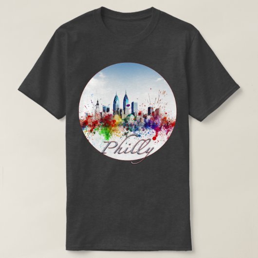 Philadelphi Skyline T-shirt (Design voorkant)