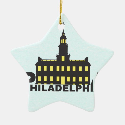 Philadelphia 1 keramisch ornament (Voorkant)