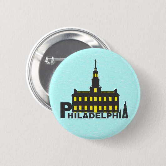 Philadelphia 1 ronde button 5,7 cm (Voorkant /achterkant)