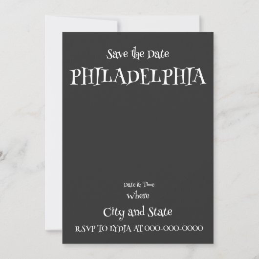 PHILADELPHIA 2024 Feestviering Vakantiediner Kaart (Voorkant)
