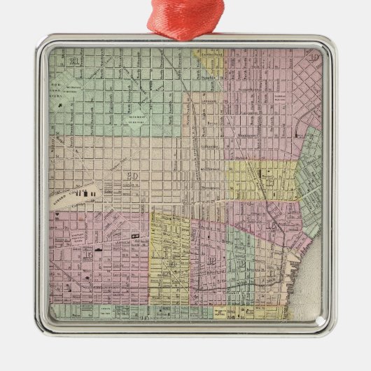 Philadelphia 2 metalen ornament (Voorkant)