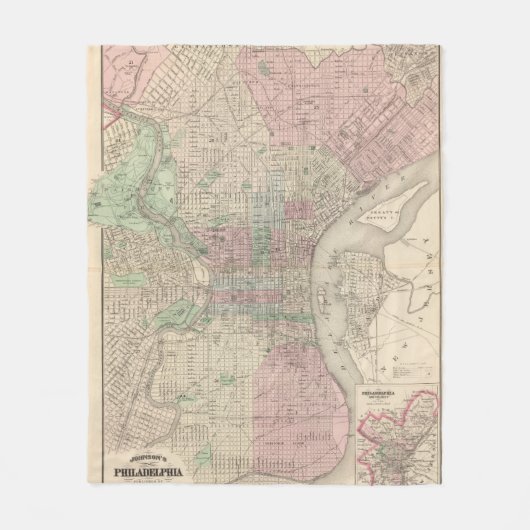 Philadelphia 3 fleece deken (Voorkant)
