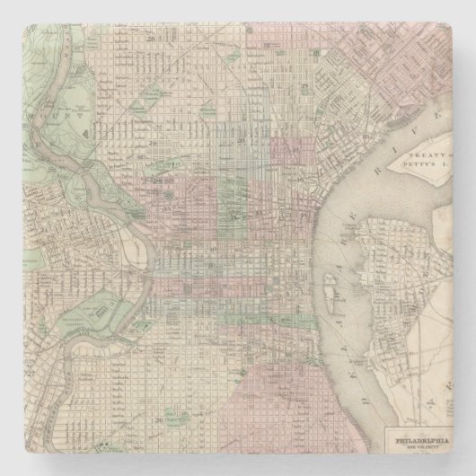 Philadelphia 3 stenen onderzetter (Voorkant)