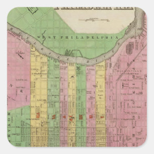 Philadelphia 3 vierkante sticker