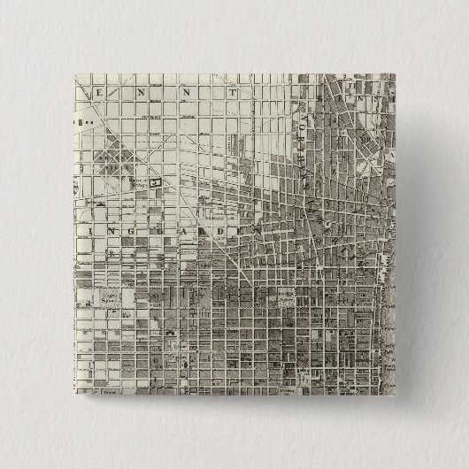 Philadelphia 4 vierkante button 5,1 cm (Voorkant)
