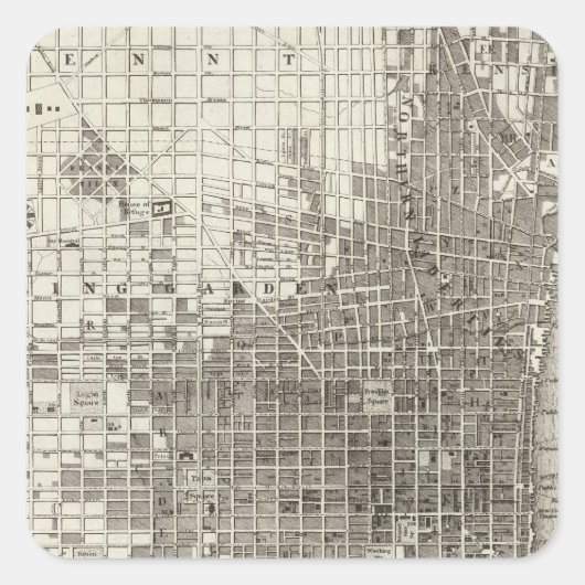 Philadelphia 4 vierkante sticker (Voorkant)