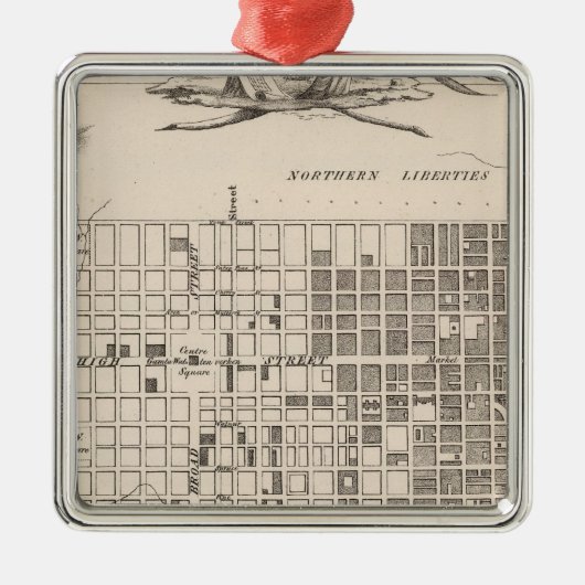 Philadelphia 6 metalen ornament (Voorkant)